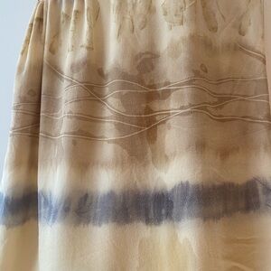 Museum of fine arts Beige and Gray Scarf 100% silk